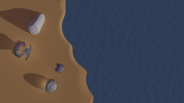 彩虹在海滩图片下载