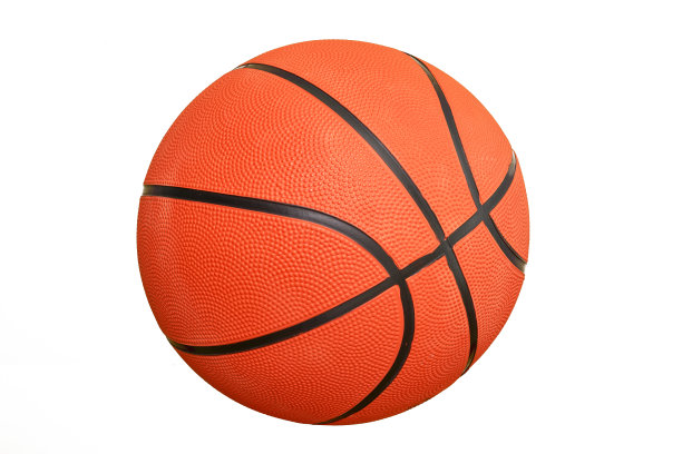 篮球孤立在一个白色的背景图片下载