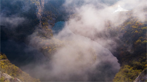 U形河风景照片图片下载
