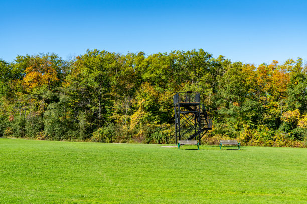 加拿大，圣凯瑟琳，格里姆斯比，尼亚加拉大瀑布地区，秋天的比默纪念保护区和布鲁斯小径图片下载