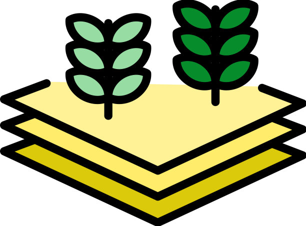 农场植物分层图标颜色轮廓图片下载