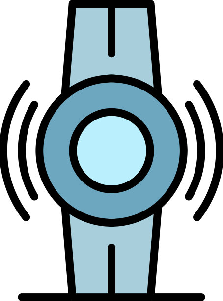 运动智能手表图标颜色轮廓图片下载