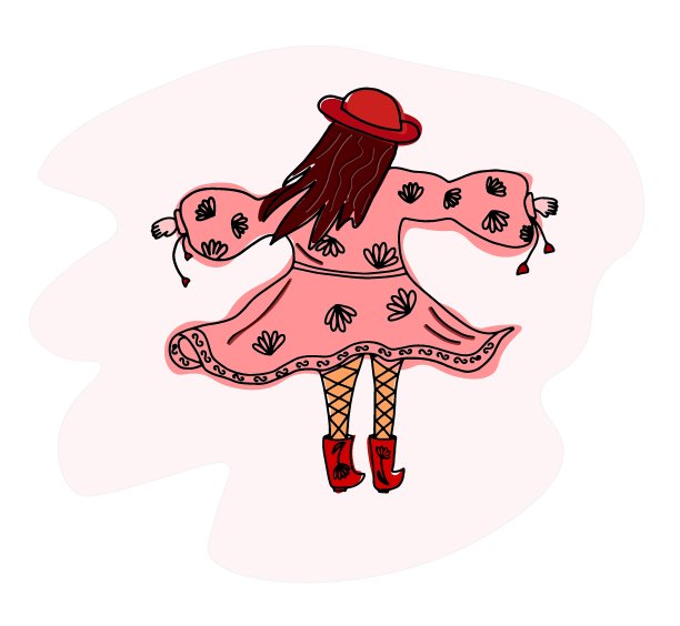 穿着斯堪的纳维亚服装的梦幻女孩。美丽的那种波西米亚风格的衣服。服装中的民族动机。图片下载