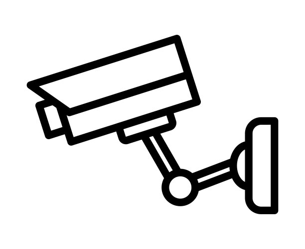 安全摄像头孤立矢量插图。图片下载