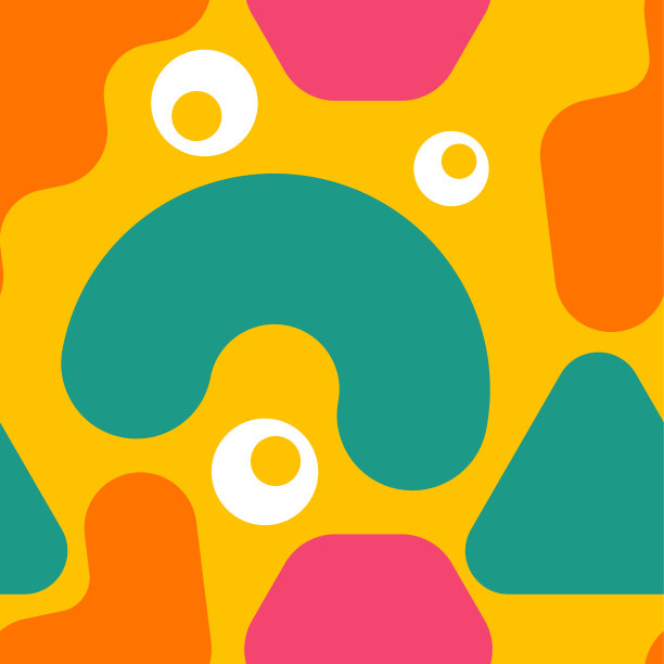 无缝模式，背景几何形状60年代风格。横幅的模板图片下载