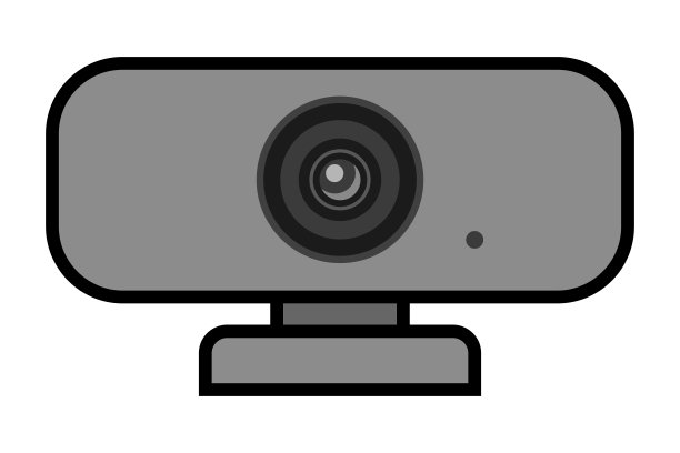 一个网络摄像头孤立矢量插图。图片下载