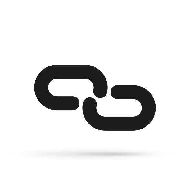 简单的链图标在白色插图图片下载