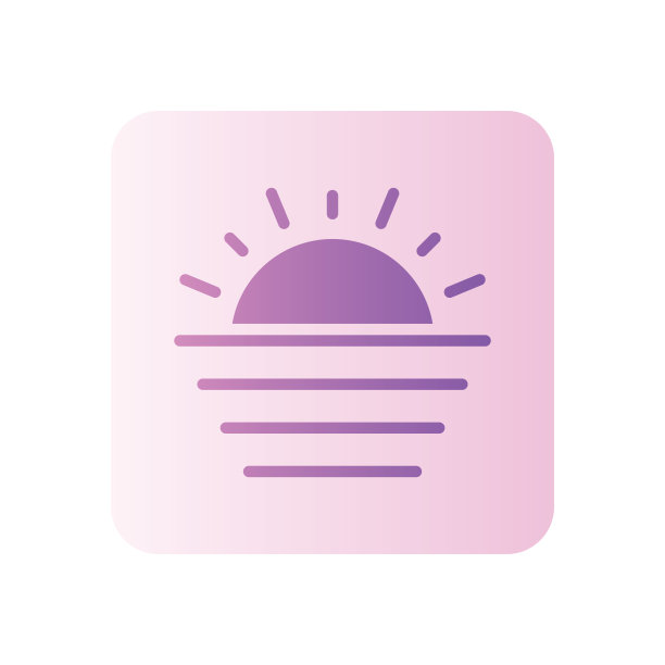 日落渐变图标孤立在白色背景图片下载