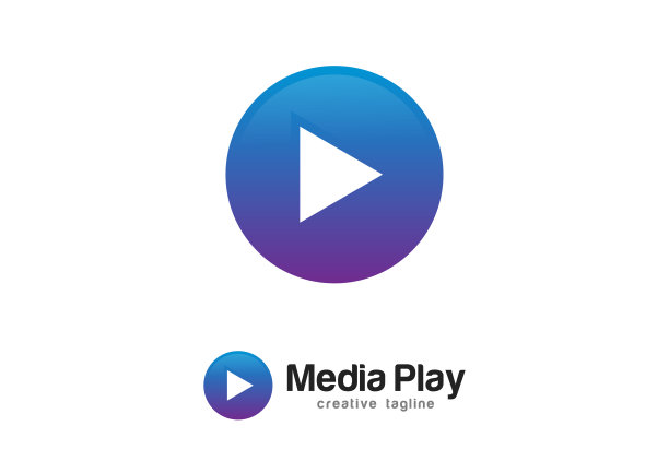播放媒体设计矢量插图图片下载