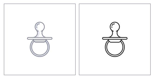 婴儿奶嘴图标。图片下载