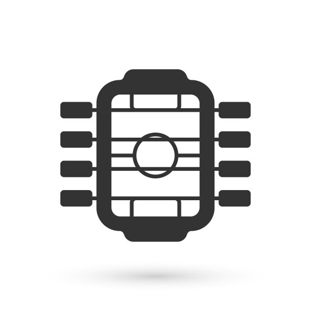 灰桌足球游戏爱好或休闲图标孤立在白色背景上。足球运动员。向量图片下载