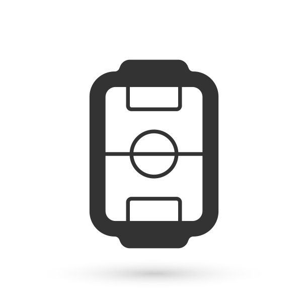 灰桌足球游戏爱好或休闲图标孤立在白色背景上。足球运动员。向量图片下载