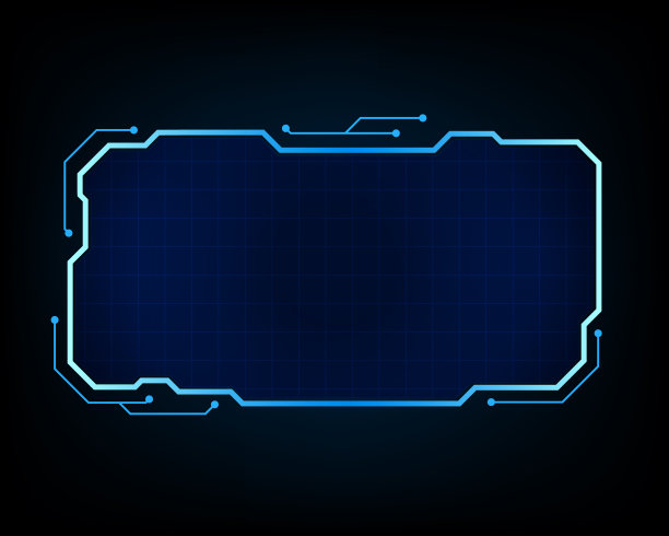 全息网框模板科学说明图片下载