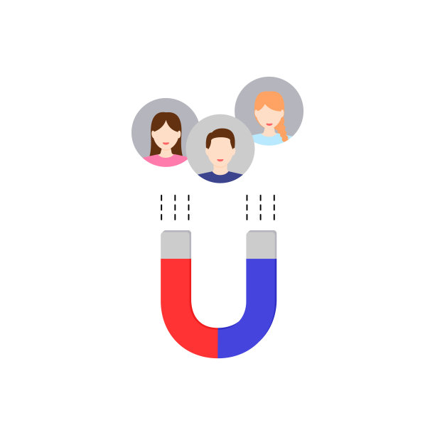 扁平磁铁和用户图标图片下载