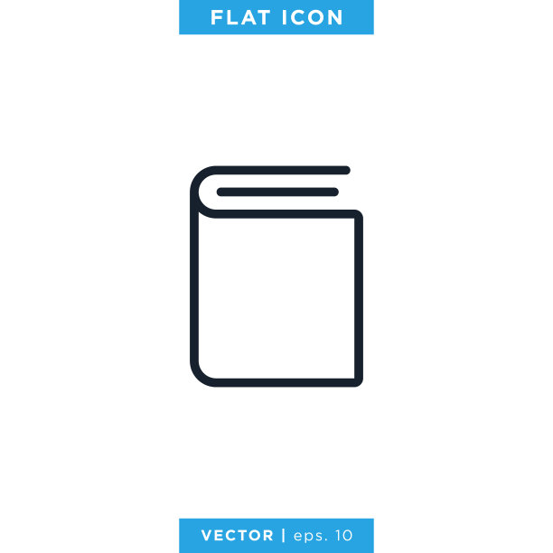 书籍图标矢量图例设计模板。图片下载