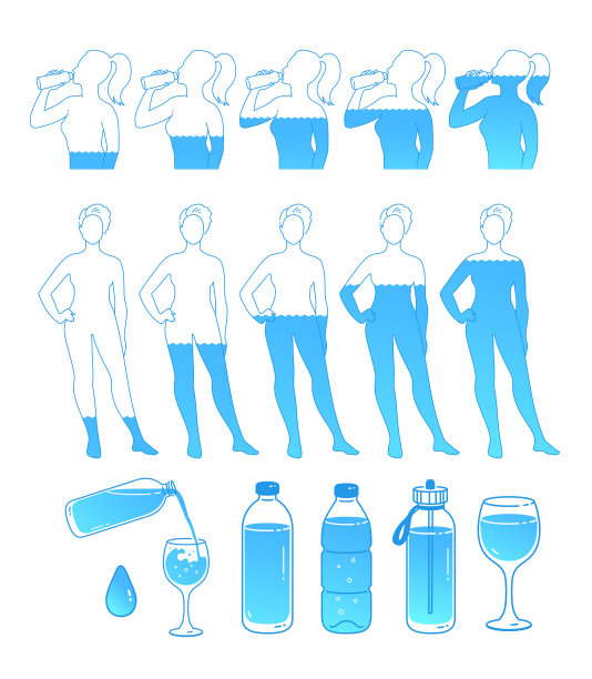 矢量插图集的水平衡的概念图片下载