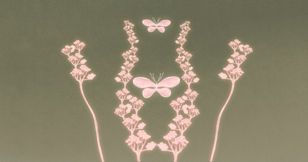 花抽象背景。自然的绘画。梦的艺术概念图片下载