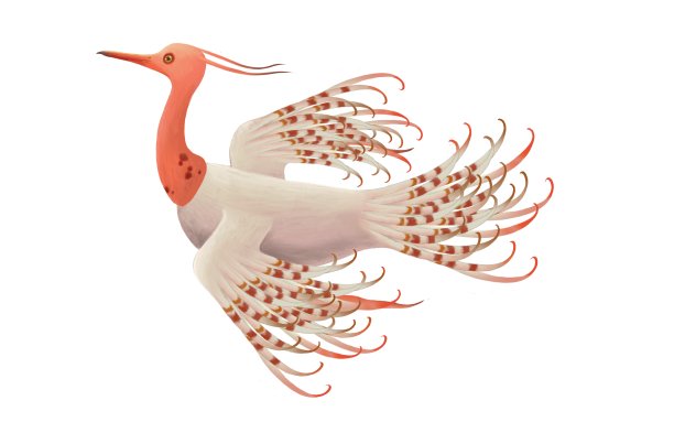 独立动物卡通人物设计，画一只可爱的小鸟。幻想插图。图片下载