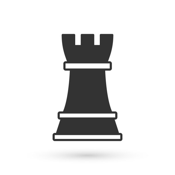 灰色国际象棋图标孤立在白色背景。商业策略。游戏,管理、财务。向量图片下载