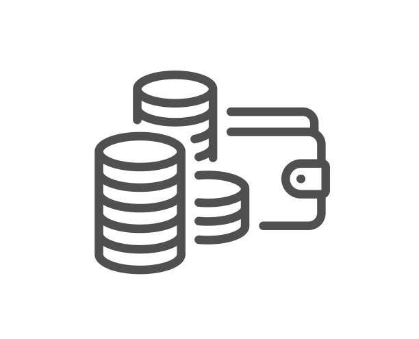 钱包线图标钱钱包标志图片下载