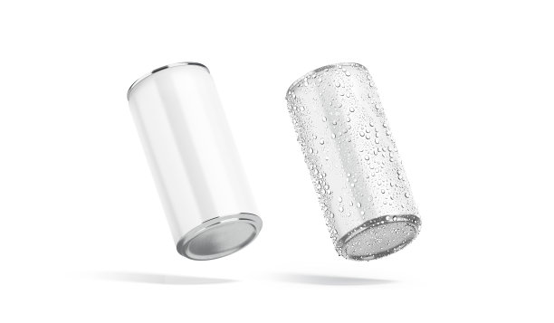 空白白色铝280ml汽水罐底部模型，无重力图片下载