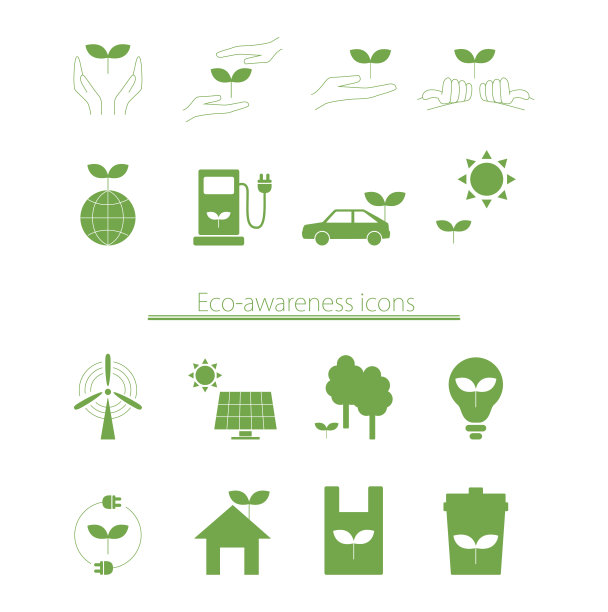 这是一组环保图标。图片下载