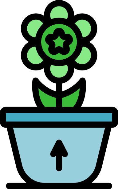 启动花盆图标颜色轮廓图片下载