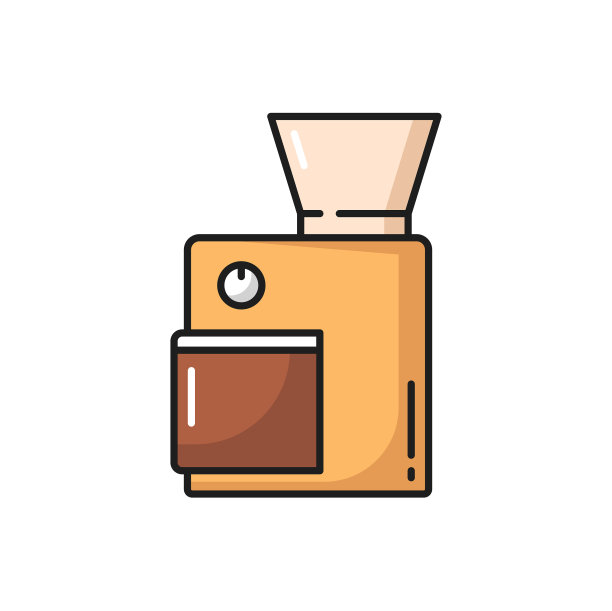 电动咖啡研磨机与谷物和咖啡豆图片下载