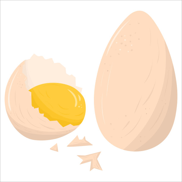 卡通插图与鸡蛋。矢量手绘图。图片下载