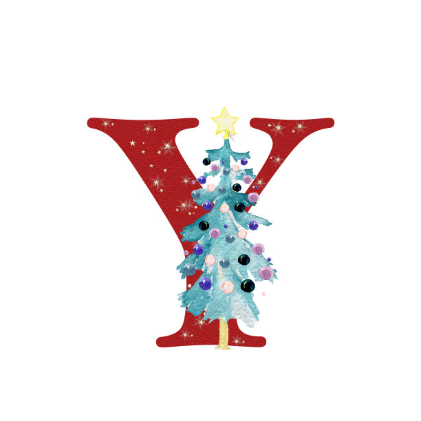 圣诞节的字母表。插图的明信片。打印打印。设计邀请。节日的画图片下载