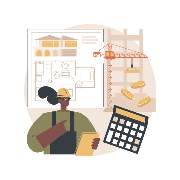 施工成本抽象概念矢量插图。图片下载