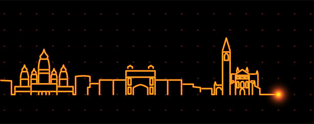 坎普尔光条纹轮廓线图片下载