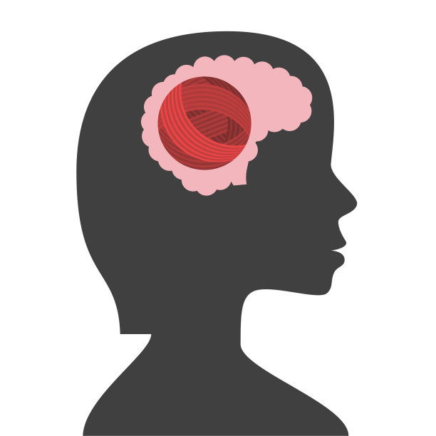 纱线球，女人的大脑图片下载