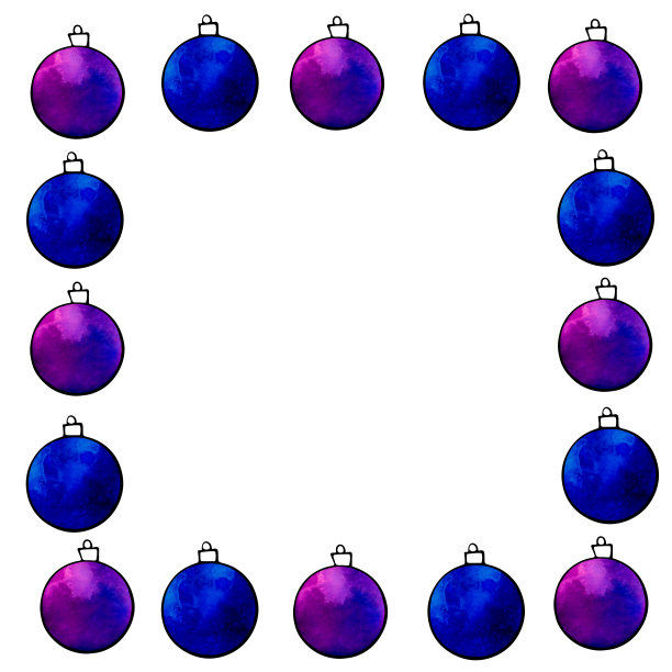 方形框架是由圣诞树球制成的。新年和圣诞节的背景和边界。用于贺卡，照片，节日设计，请柬图片下载