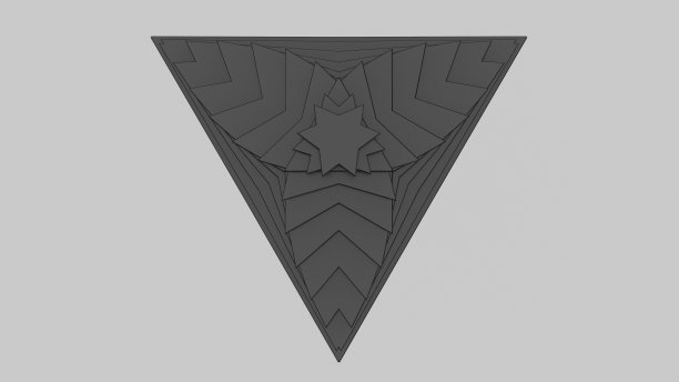 灰色的三角形。抽象插图，3d渲染。图片下载