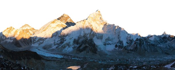 位于尼泊尔喜马拉雅山脉上的珠穆朗玛峰图片下载