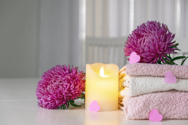 花毛巾图片下载