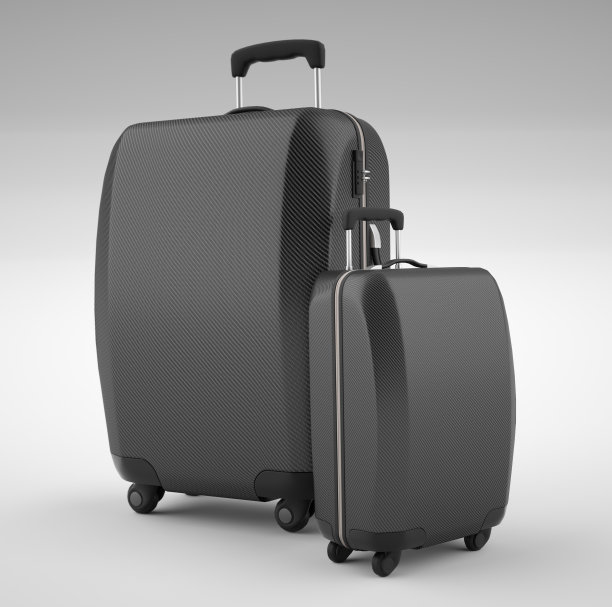 旅行袋在明亮的背景。图片下载