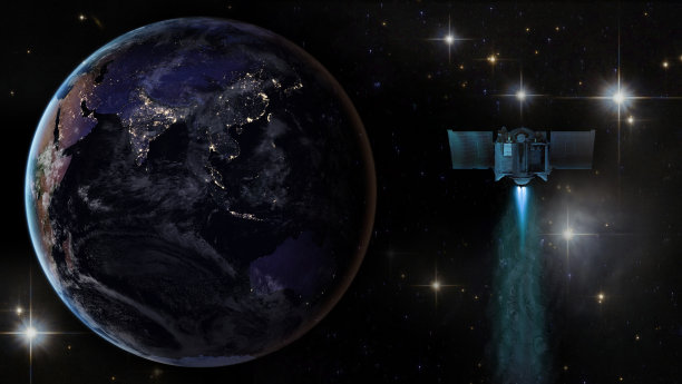 星空中的地球旁的宇宙飞船（本图片由NASA提供）图片下载