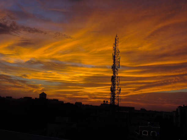 印度海得拉巴的日落景色图片下载