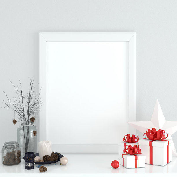 抽象的圣诞节最小的模拟场景。几何裙台形状的产品展示模型，底座台阶。新年快乐在彩色背景3D渲染。图片下载