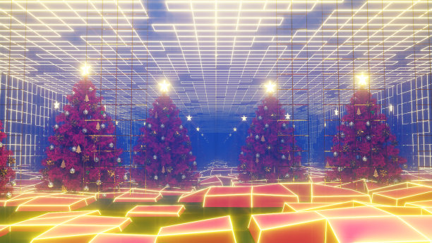 嘉年华圣诞树装饰节图片下载