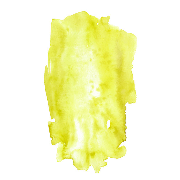 手绘矢量水彩抽象背景在明亮的黄绿色颜色图片下载