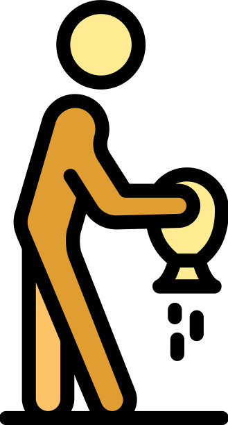 男人干净钱袋图标颜色轮廓图片下载