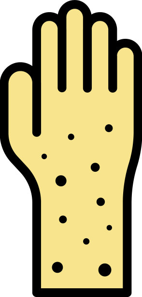 手过敏图标颜色轮廓图片下载