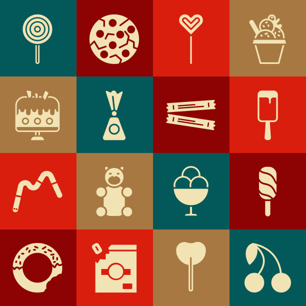 放上樱桃冰淇淋棒棒糖蛋糕图片下载