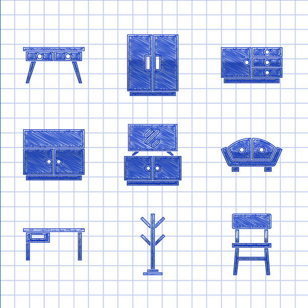 设置电视，桌子，站，外套，椅子，沙发，办公桌图片下载