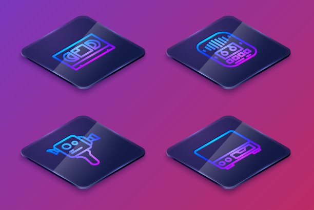 设置等距线VHS录像带复古图片下载