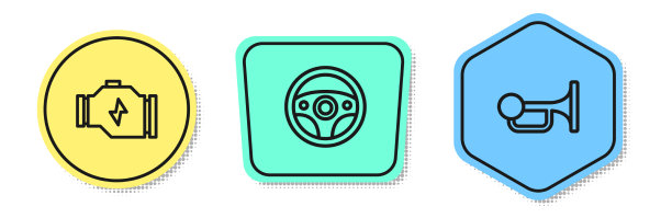 设置线路，检查发动机方向盘和信号图片下载