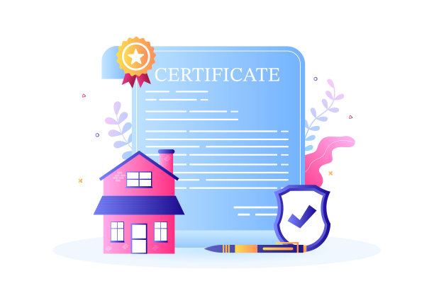 房地产合同的产权证、房屋维修合同、购房协议办理公章或许可证。背景矢量图图片下载